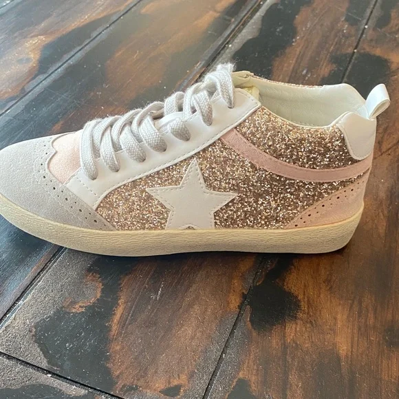 Mi.iM Glittery Pink and White Women's Sneakers - Picture 10 of 16